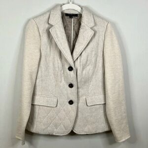 Talbots Womens Quilted Sweater Blazer Jacket 6 Equestrian  Countryside Heritage